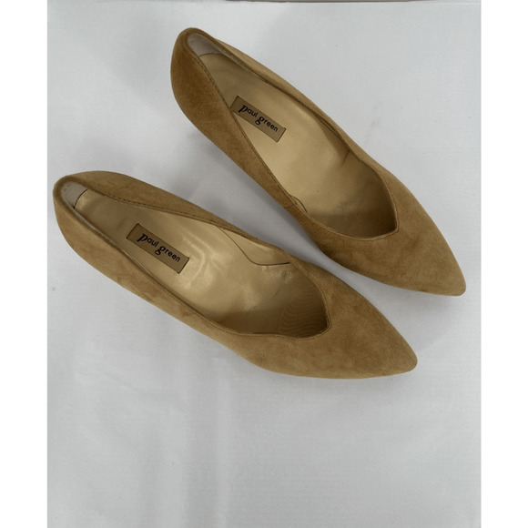Paul Green Suede Leather Beige Nude Pump Size UK 5 US 7.5 - Picture 1 of 11